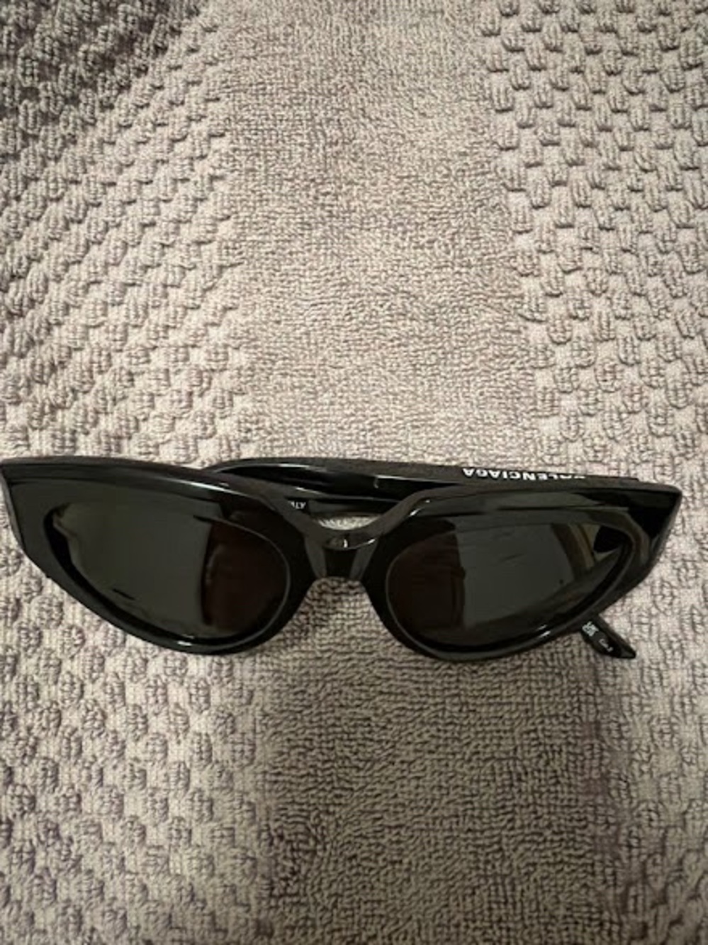 Balenciaga Black Gloss Cat Eye Sunglasses